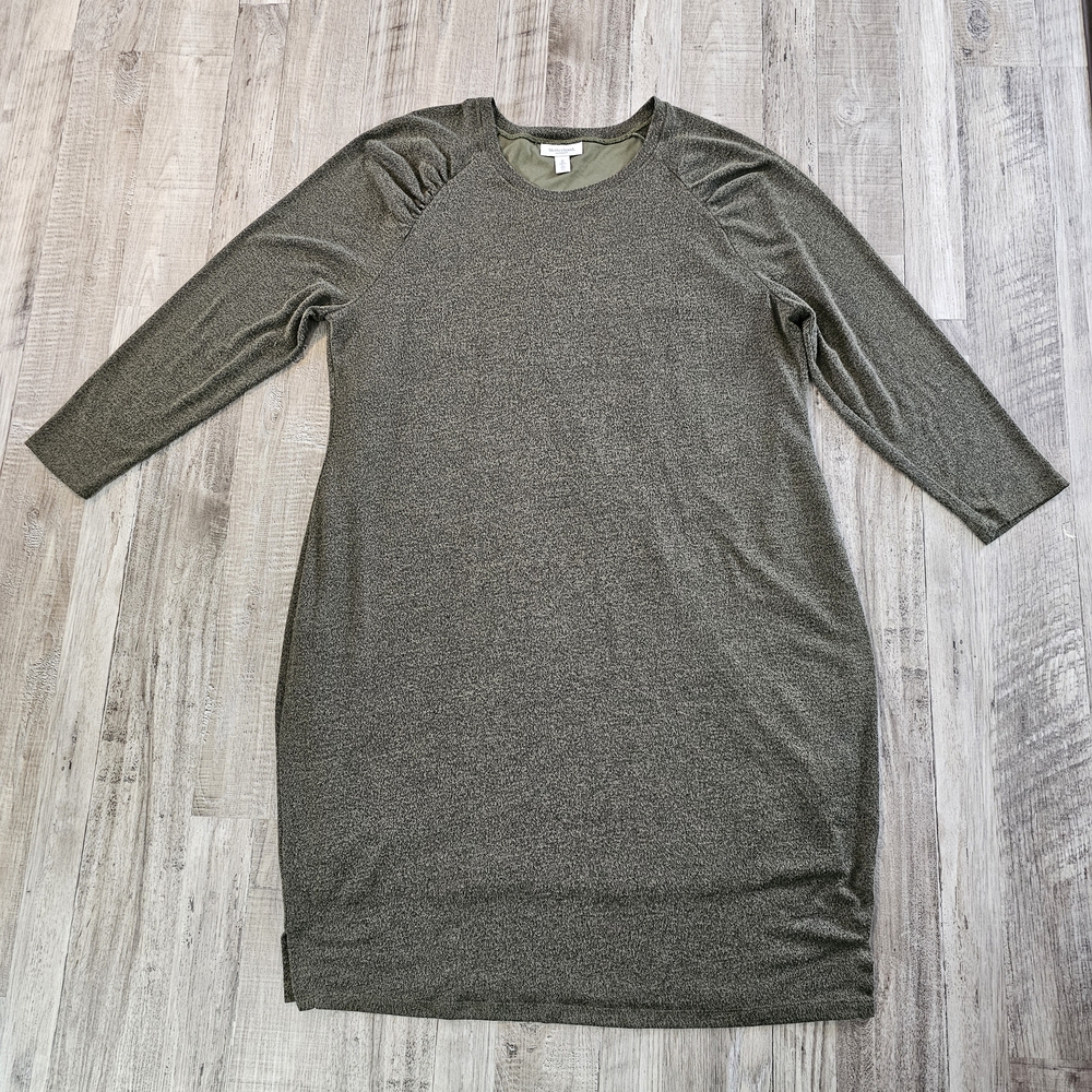 Motherhood Maternity Olive and Gray Knit Top